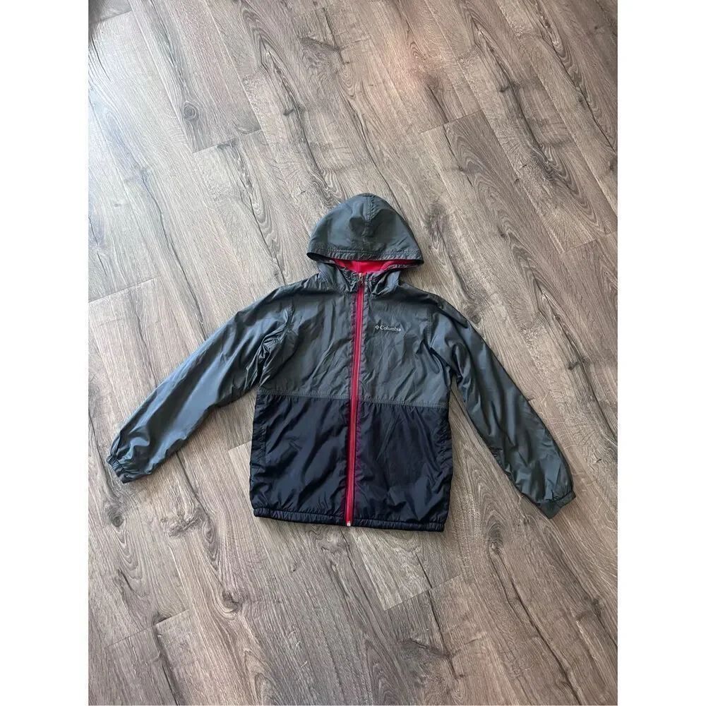 Columbia Womens Size S Center Ridge Lined Hooded Windbreaker Jacket